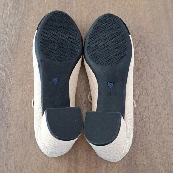 ROTHY'S The Mary Jane Heel - Color: Cream Captoe - Size: 7 - Picture 10 of 11